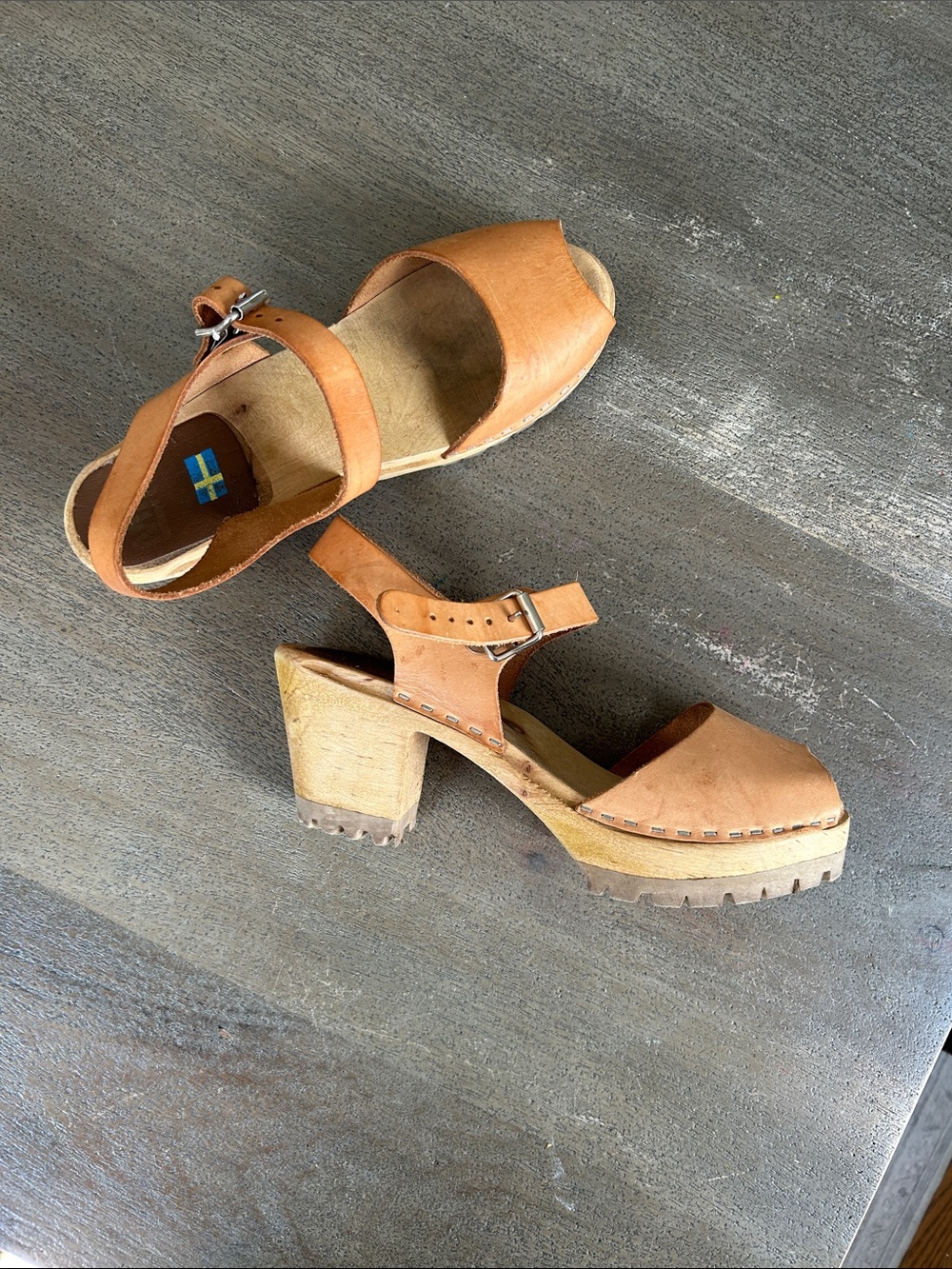 MIA Greta wooden Swedish clog sandals